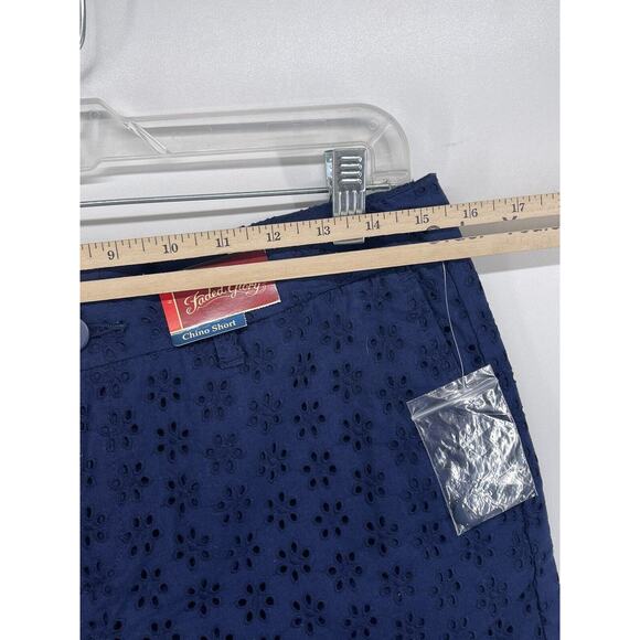 Faded Glory Navy Blue Eyelet Peppy Summer Festival Shorts Size 6 30” Waist NEW - Picture 8 of 9